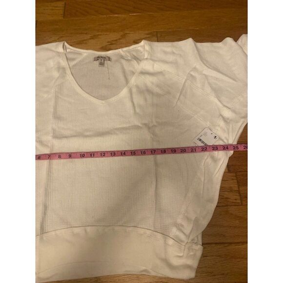 NWT Free People, women's Santa Clara Thermal, Alabaster size small - Picture 6 of 10